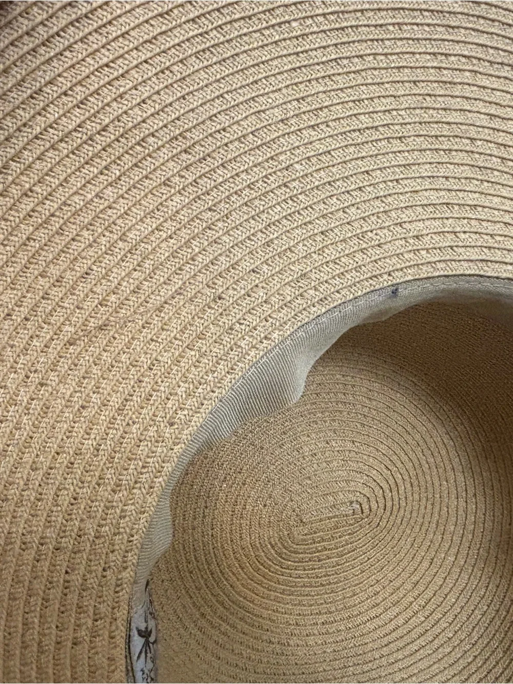 Beaded Raffia Wide-Brim Sun Hat in Tan